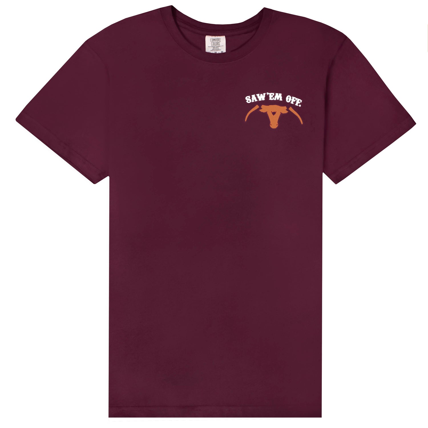 Saw 'Em Off Verse Adult Maroon T-Shirt