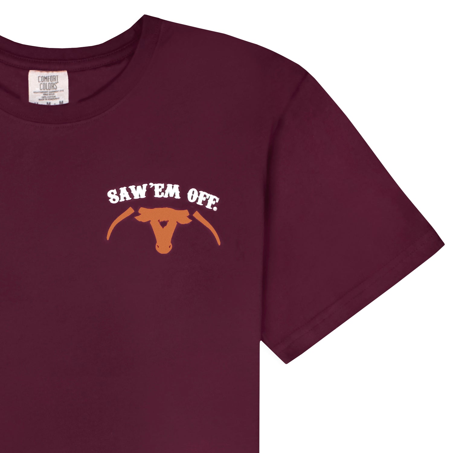 Saw 'Em Off Verse Adult Maroon T-Shirt