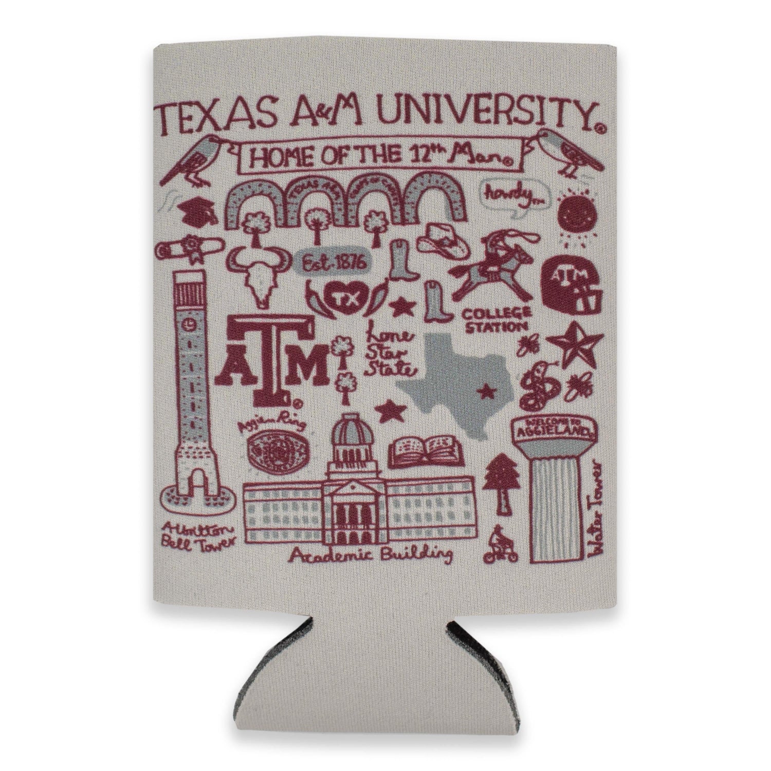 Texas A&M Aggies Julia Gash Maroon And White Koozie