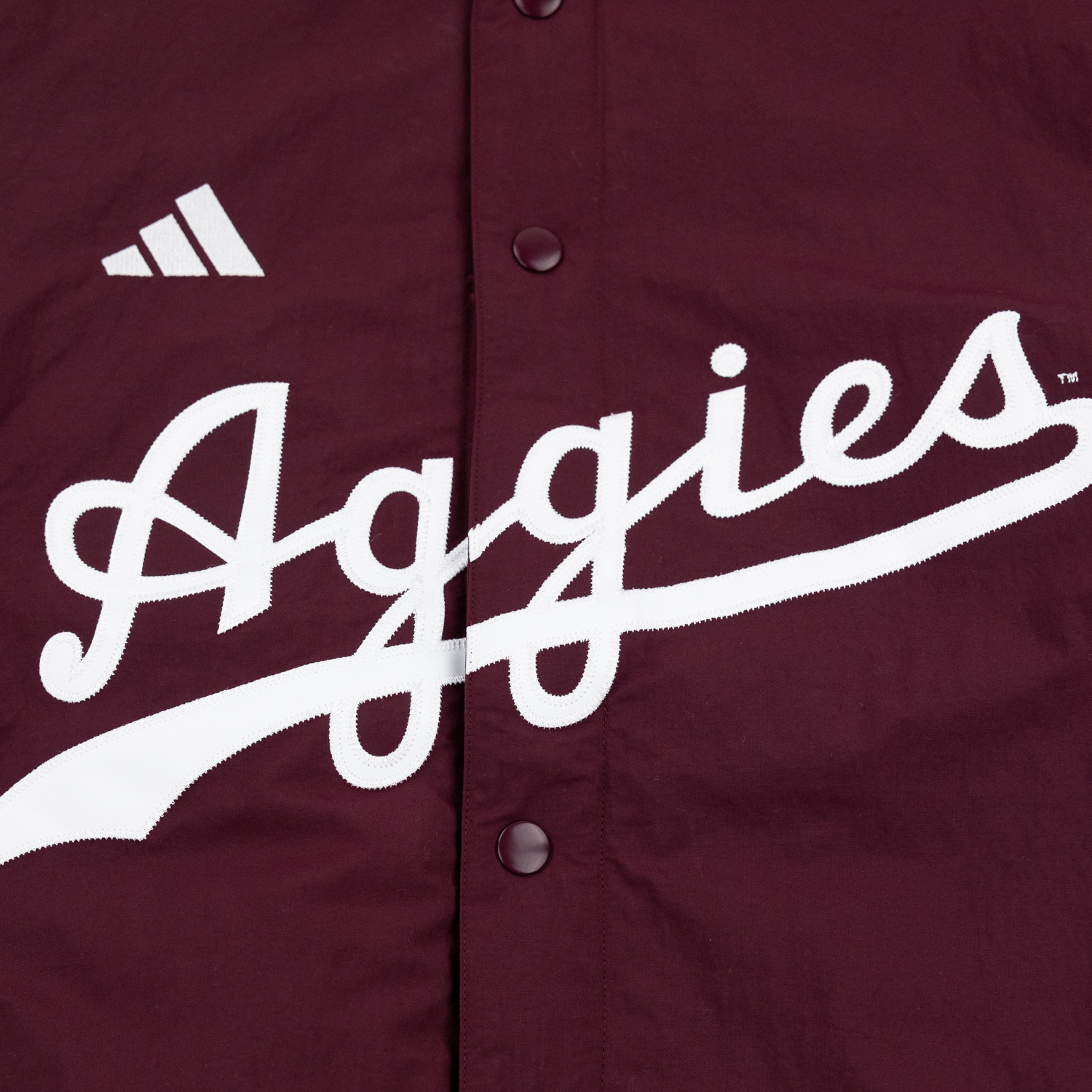 Texas A&M Aggies Adidas Coaches Maroon Baseball Jacket