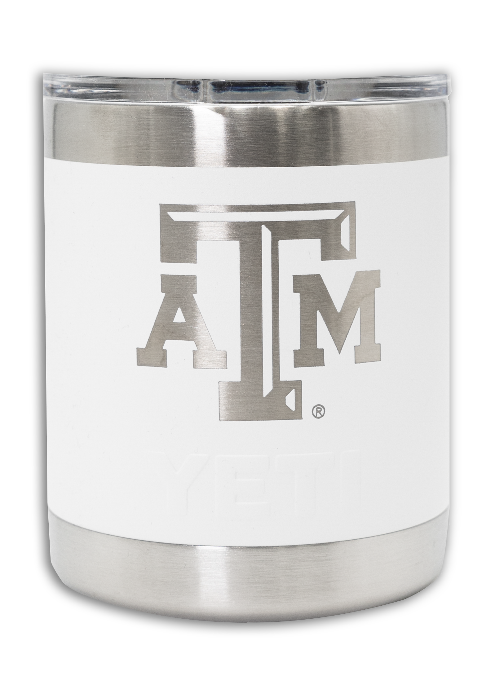 Texas A&M Block Logo Yeti Gray And Silver Rambler Bottle Chug 18 Oz