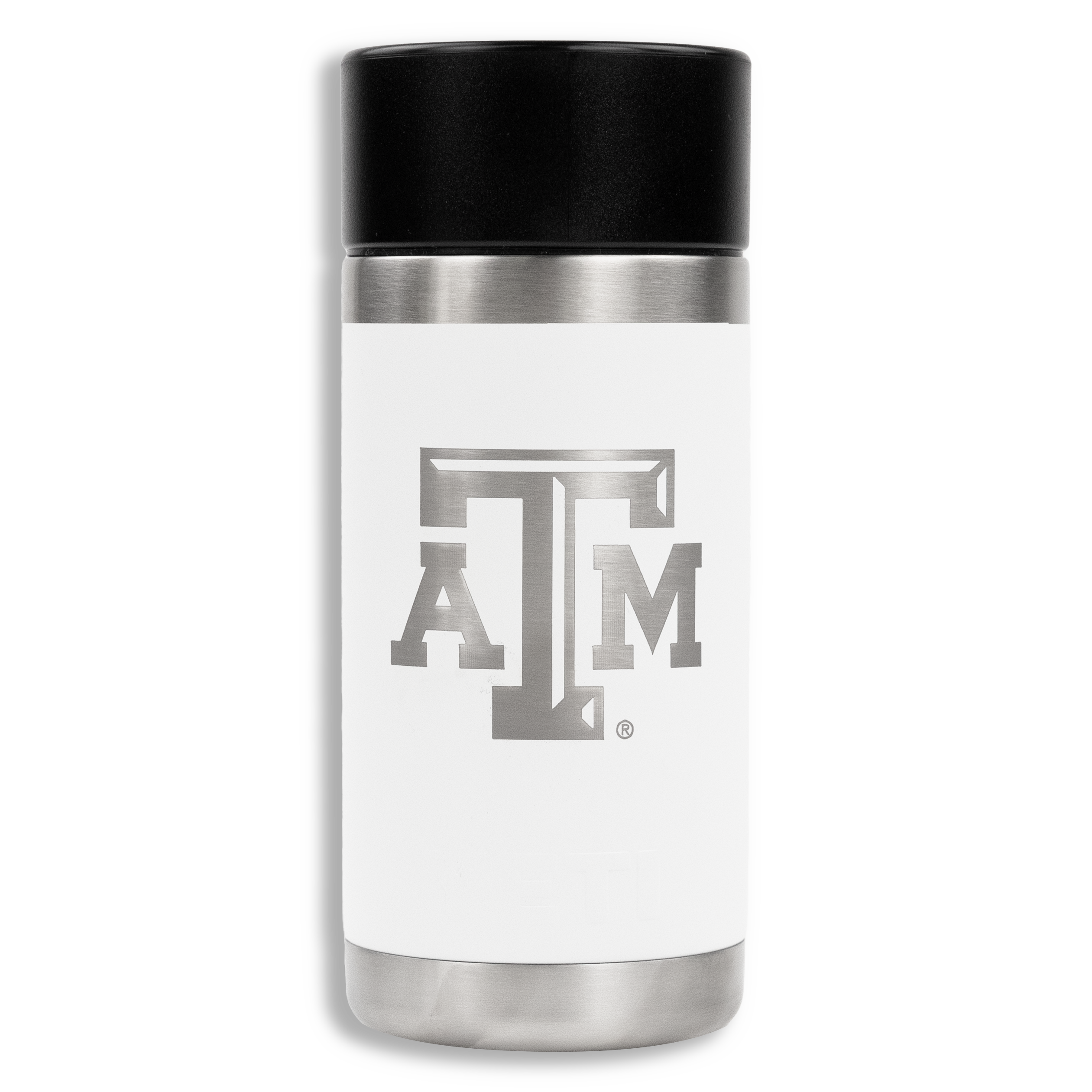Texas A&M Block Logo Yeti Gray And Silver Rambler Bottle Chug 18 Oz
