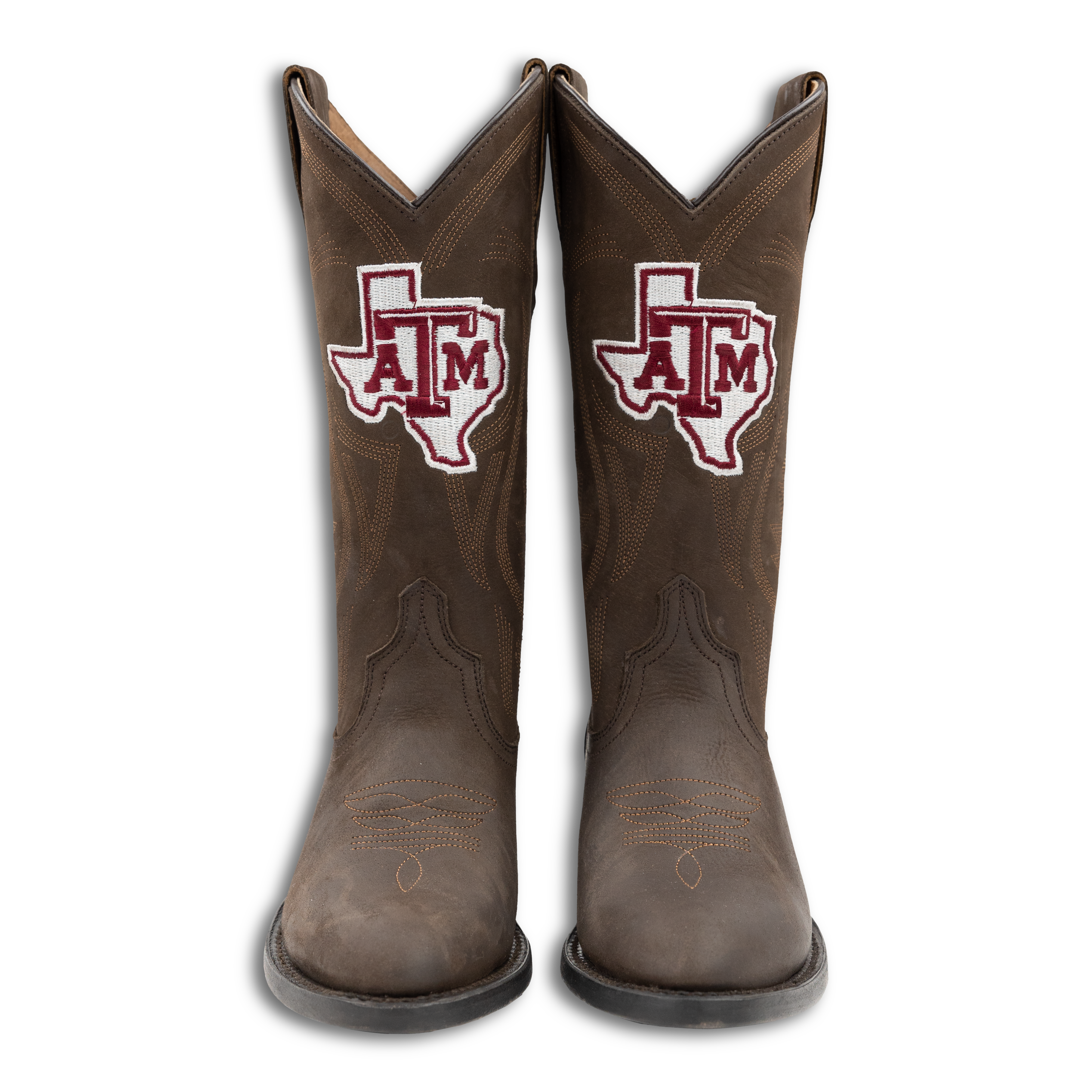 Luchesse Texas A&M Maroon & Brown Cowboy Boots Elevate your Aggie™ pride with Lucchese boots - the Official  main image 3