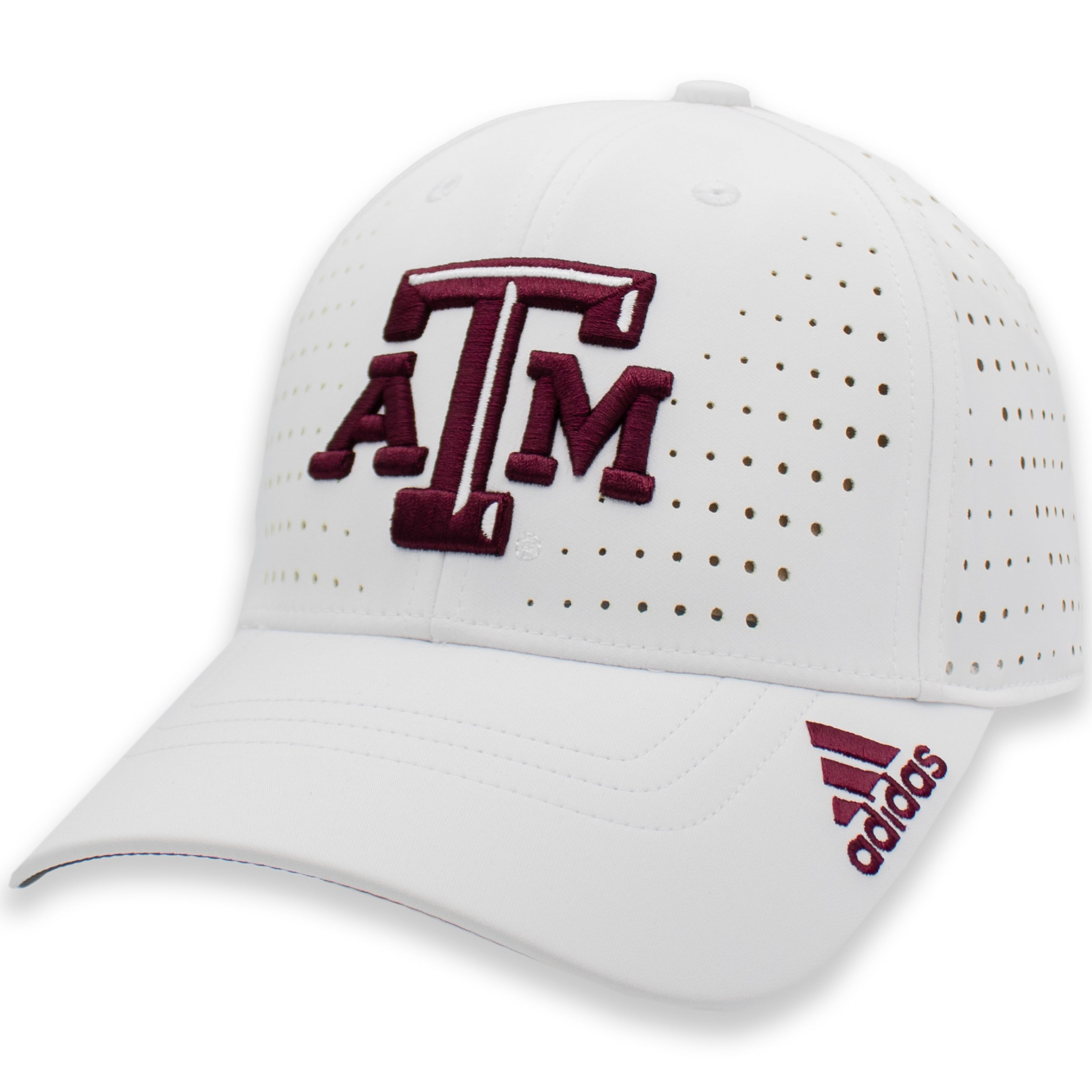 Texas A&M Adidas Structured Adjustable Laser Perf