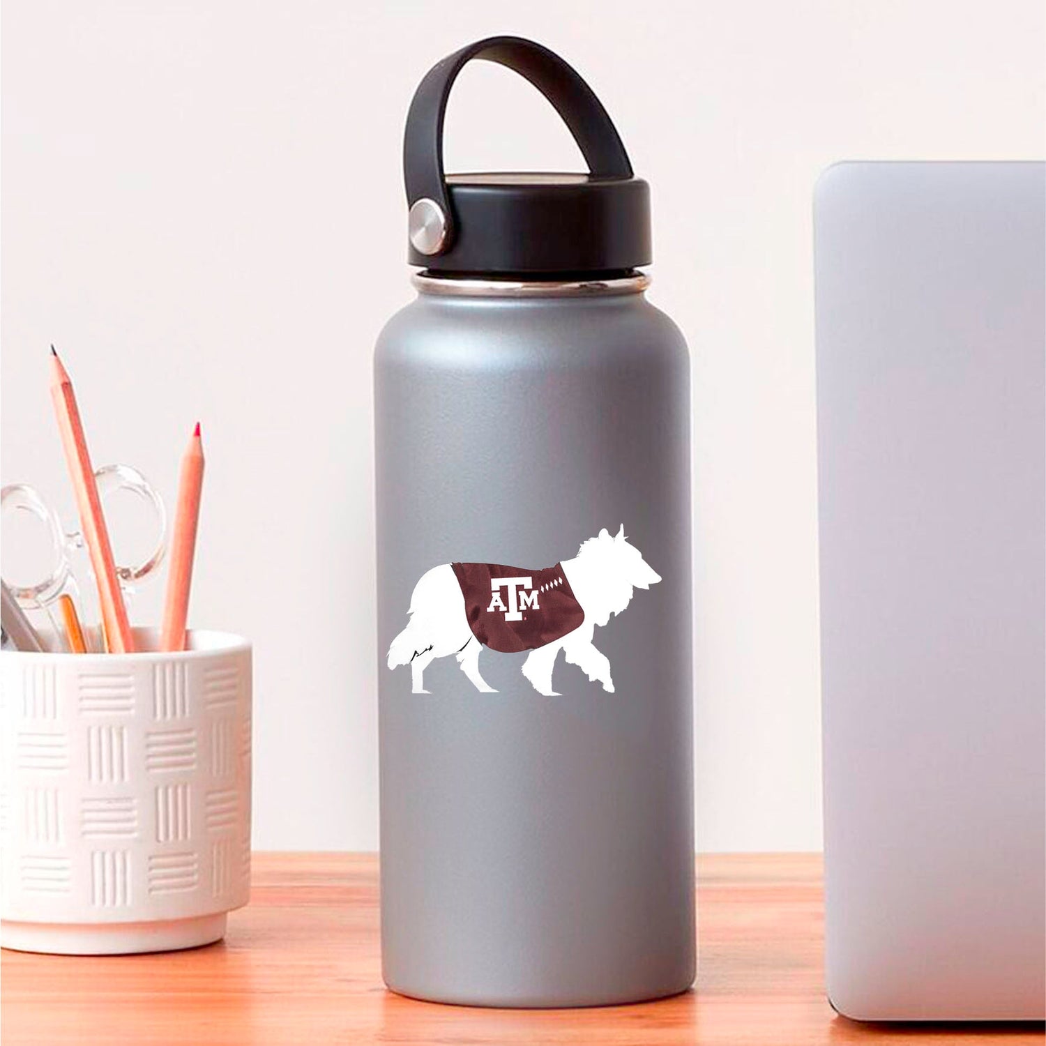 Texas A&M Reveille Silhouette Car Decal