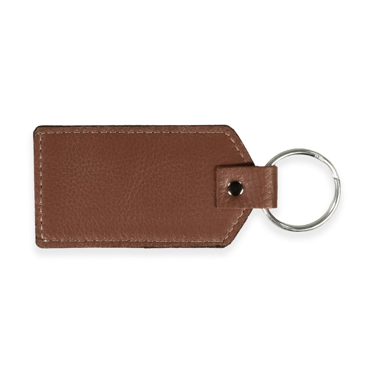 Academic Building Leather Keychain
