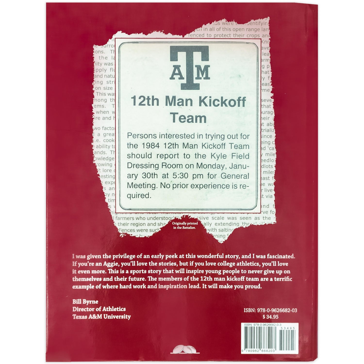 No Experience Required: Jackie Sherrill And Texas A&M'S 12th Man Kicko