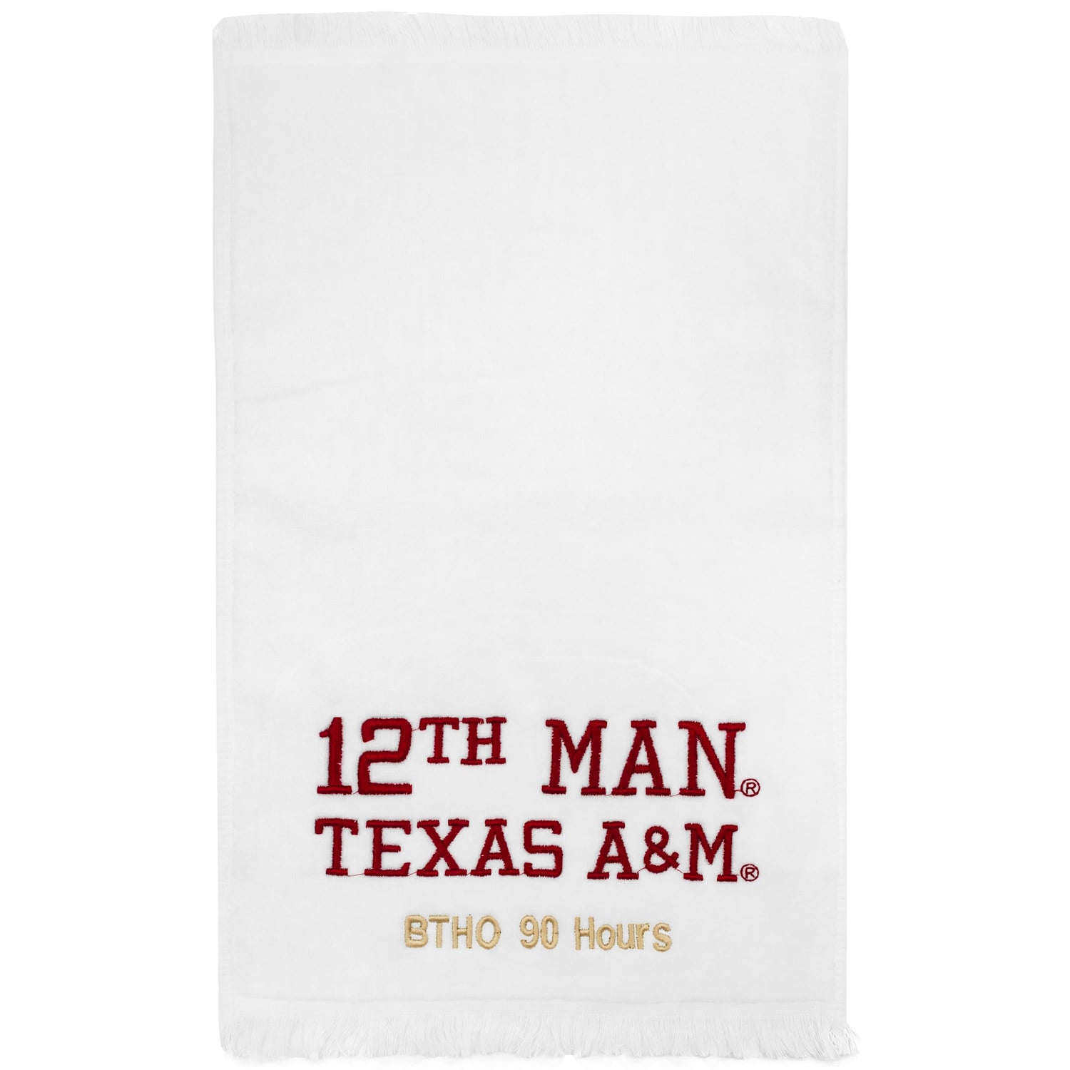 Texas A&M Gold Btho 90 Hours 12th Man Towel