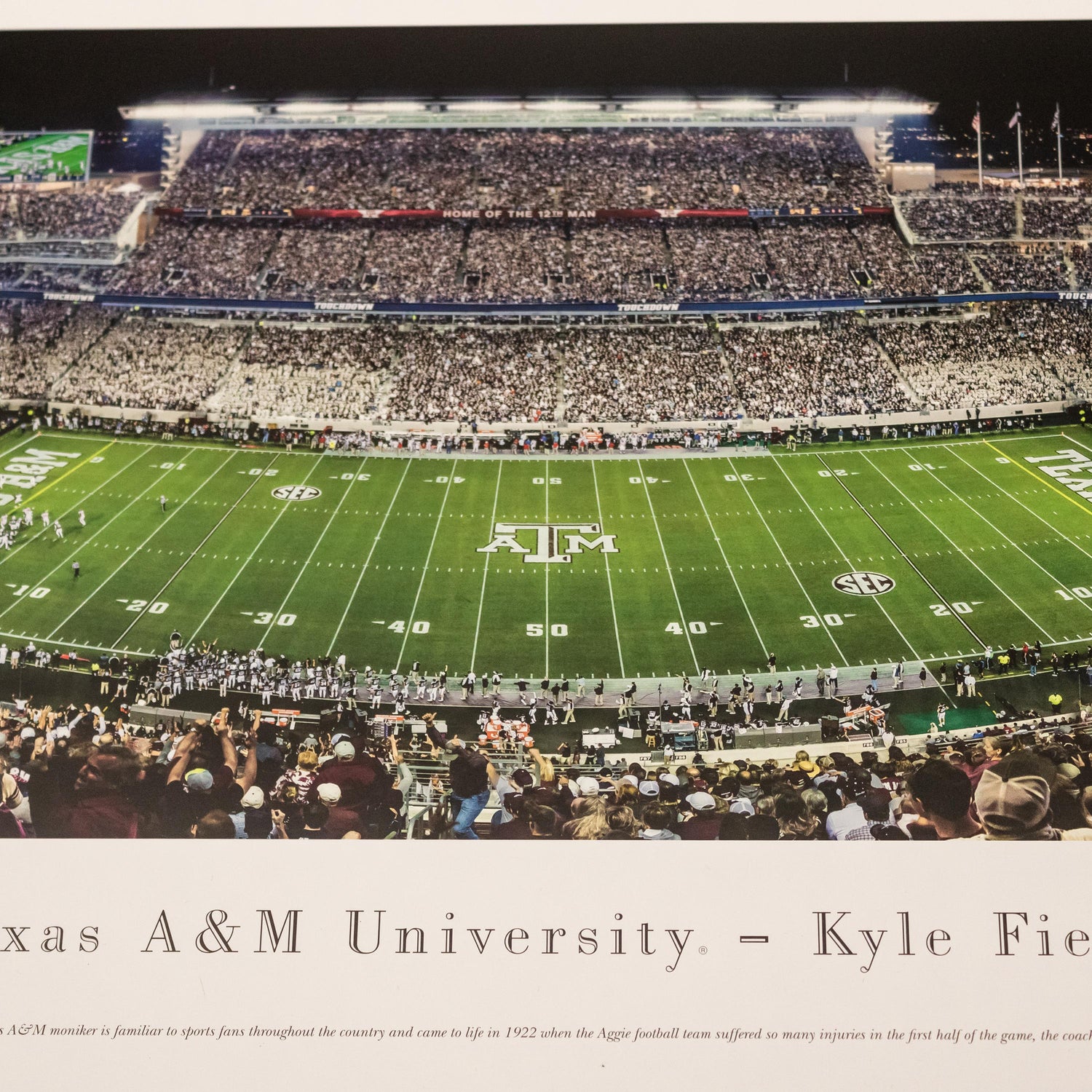 Texas A&M Kyle Field Tubed Panorama