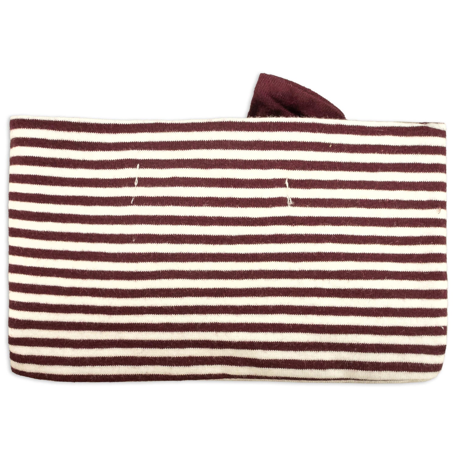 Maroon & White Striped Headband With Maroon Bow