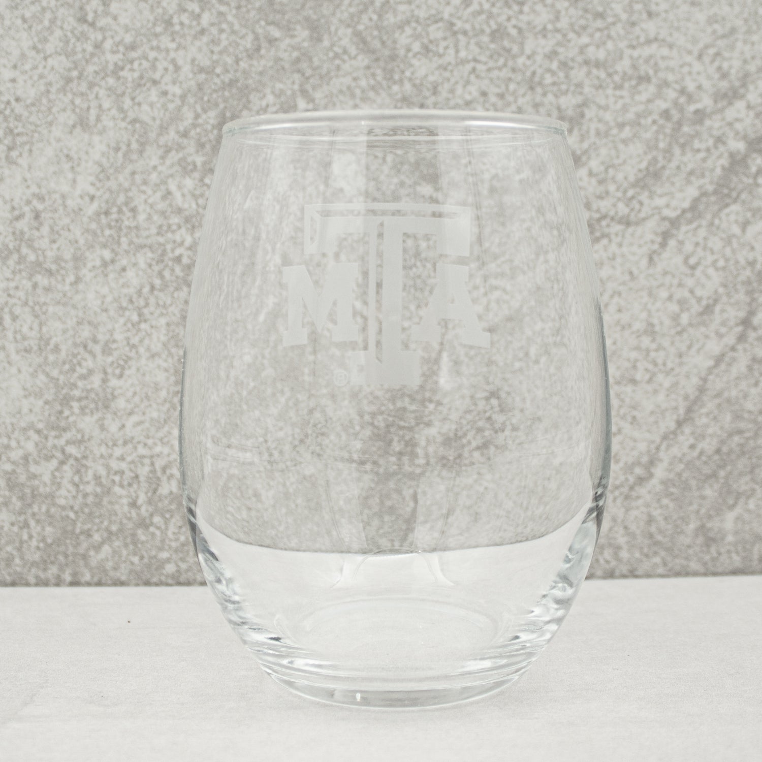 Texas A&M Campus Crystal Stemless Wine Set