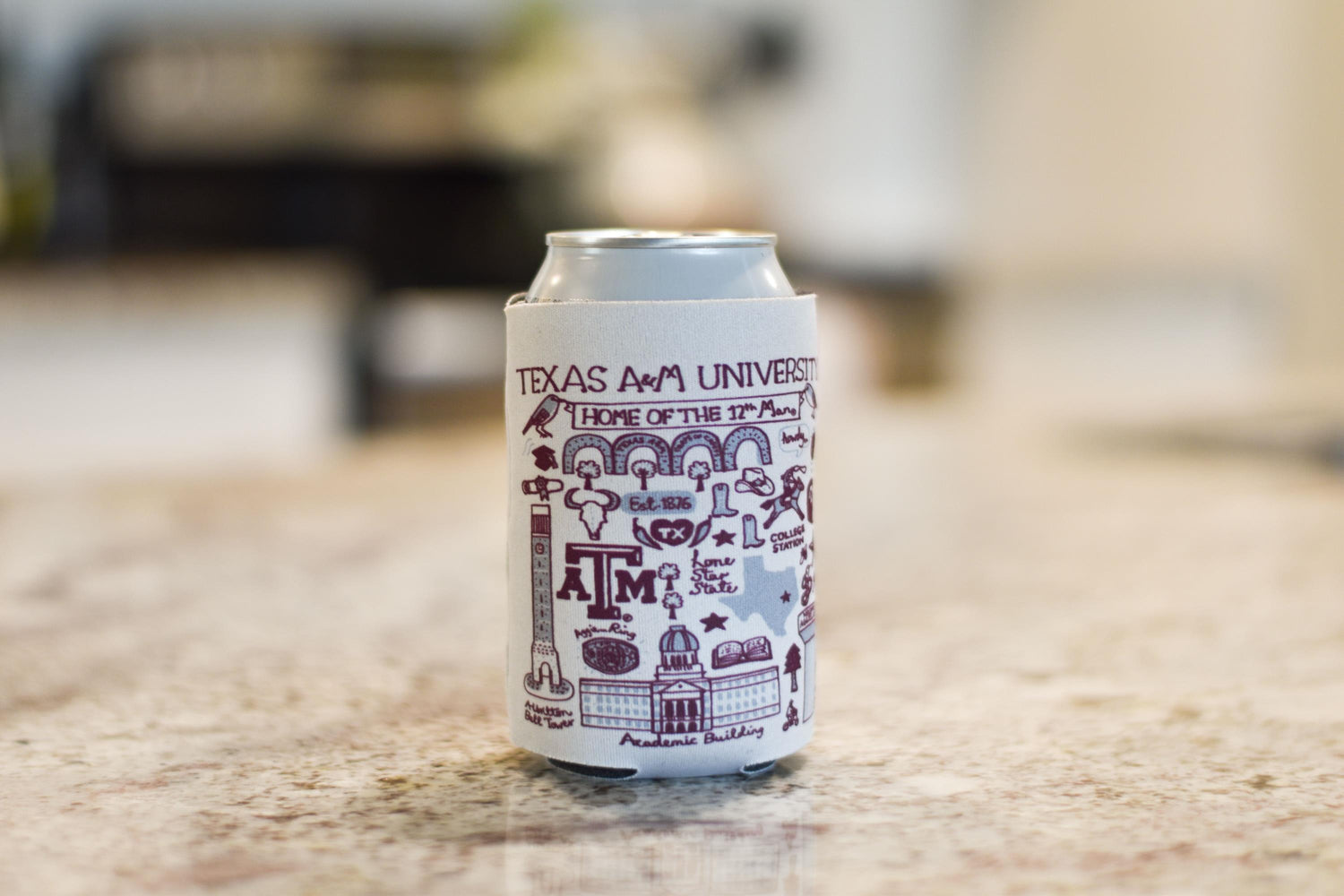 Texas A&M Aggies Julia Gash Maroon And White Koozie