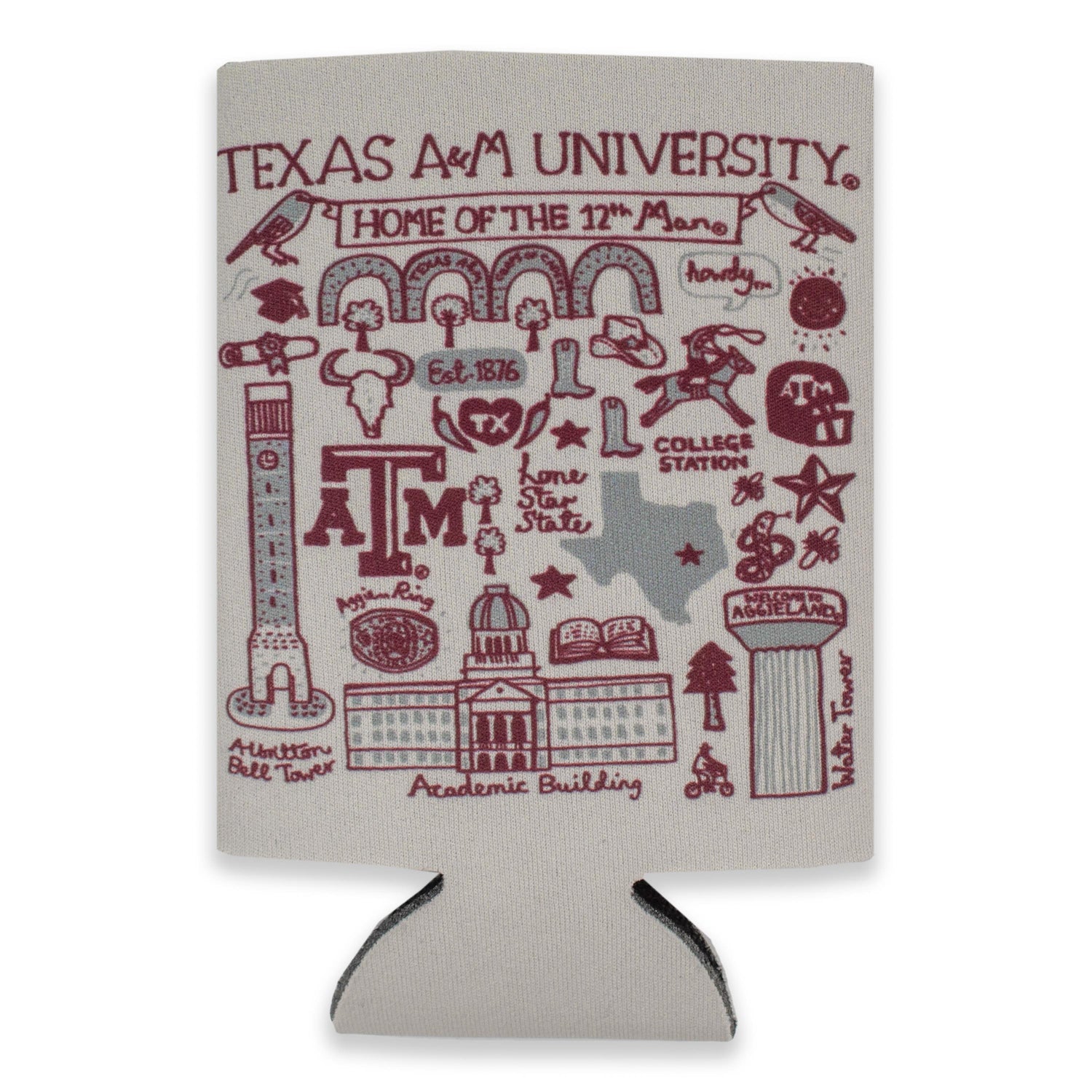Texas A&M Aggies Julia Gash Maroon And White Koozie