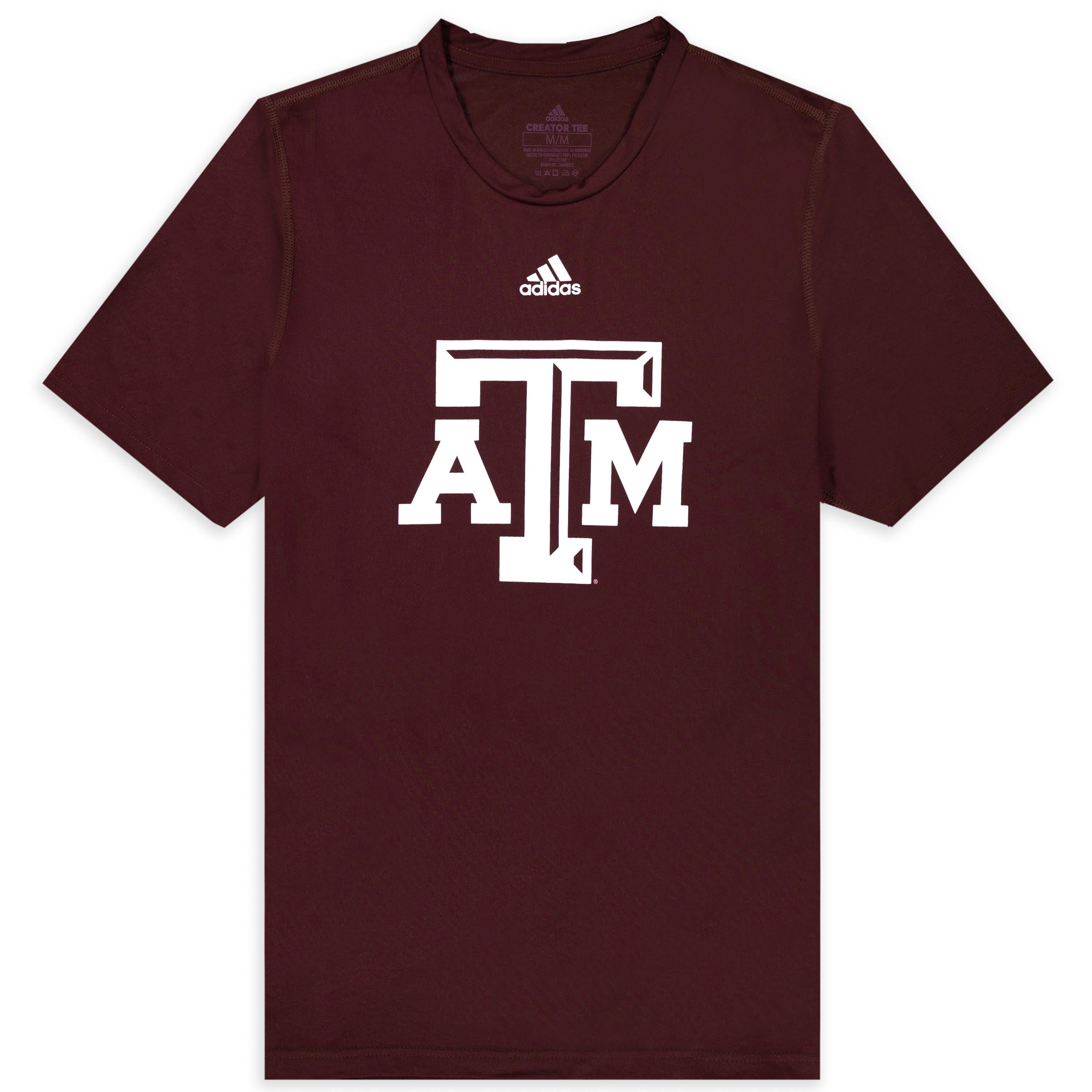 touw Leraren dag Maaltijd Texas A&M Maroon Adidas Beveled ATM Creator Tee