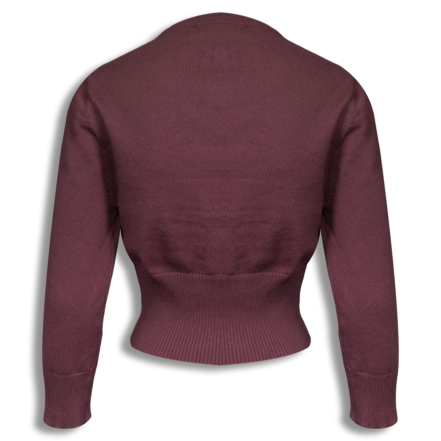 Maroon Milo Knit Crop Sweater