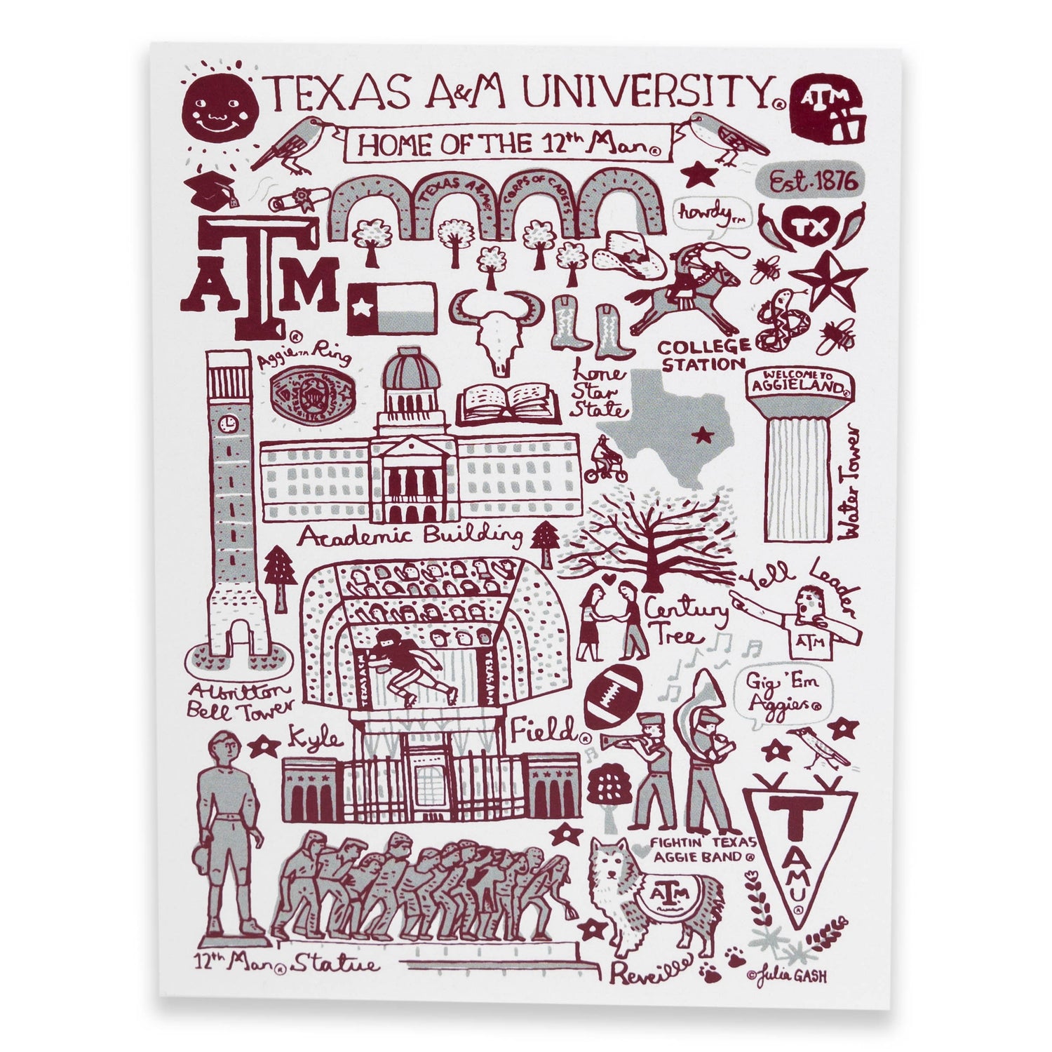 Texas A&M Julia Gash Note Cards