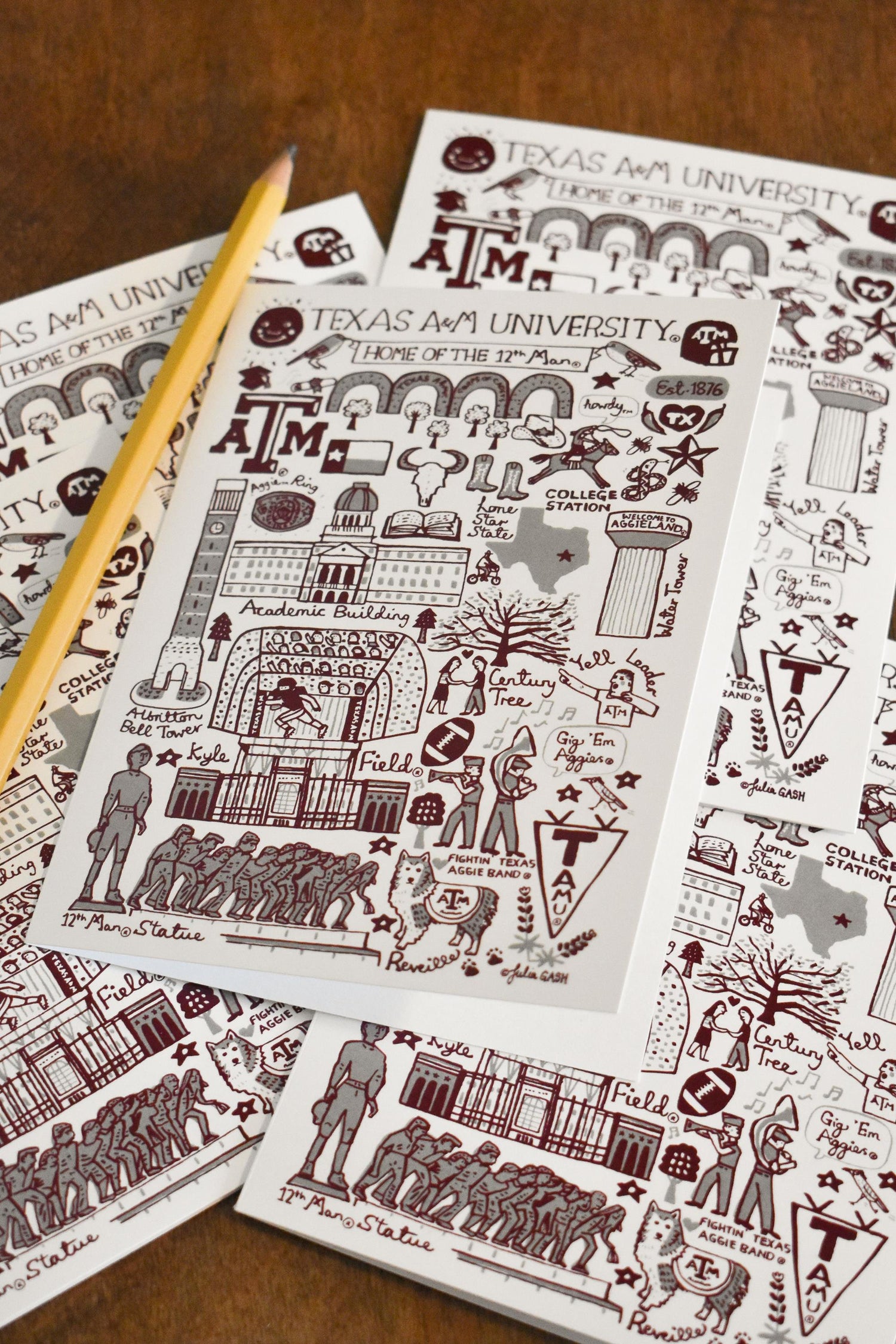 Texas A&M Julia Gash Note Cards