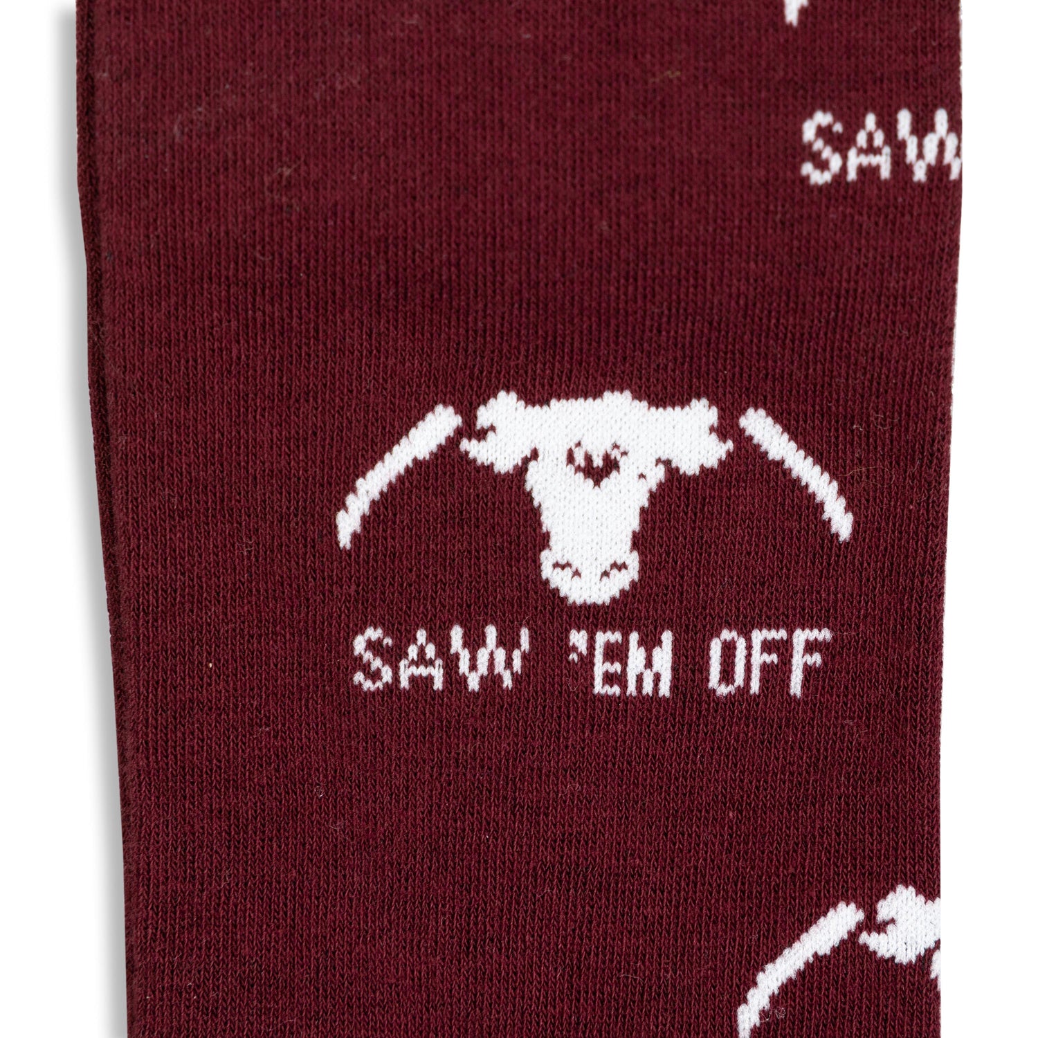 Saw 'Em Off Maroon Socks
