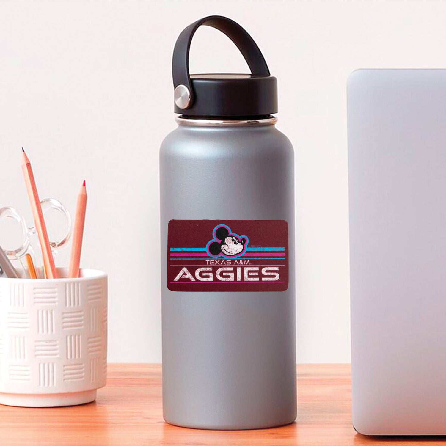 Texas A&M Decimator Mickey Mouse Sticker