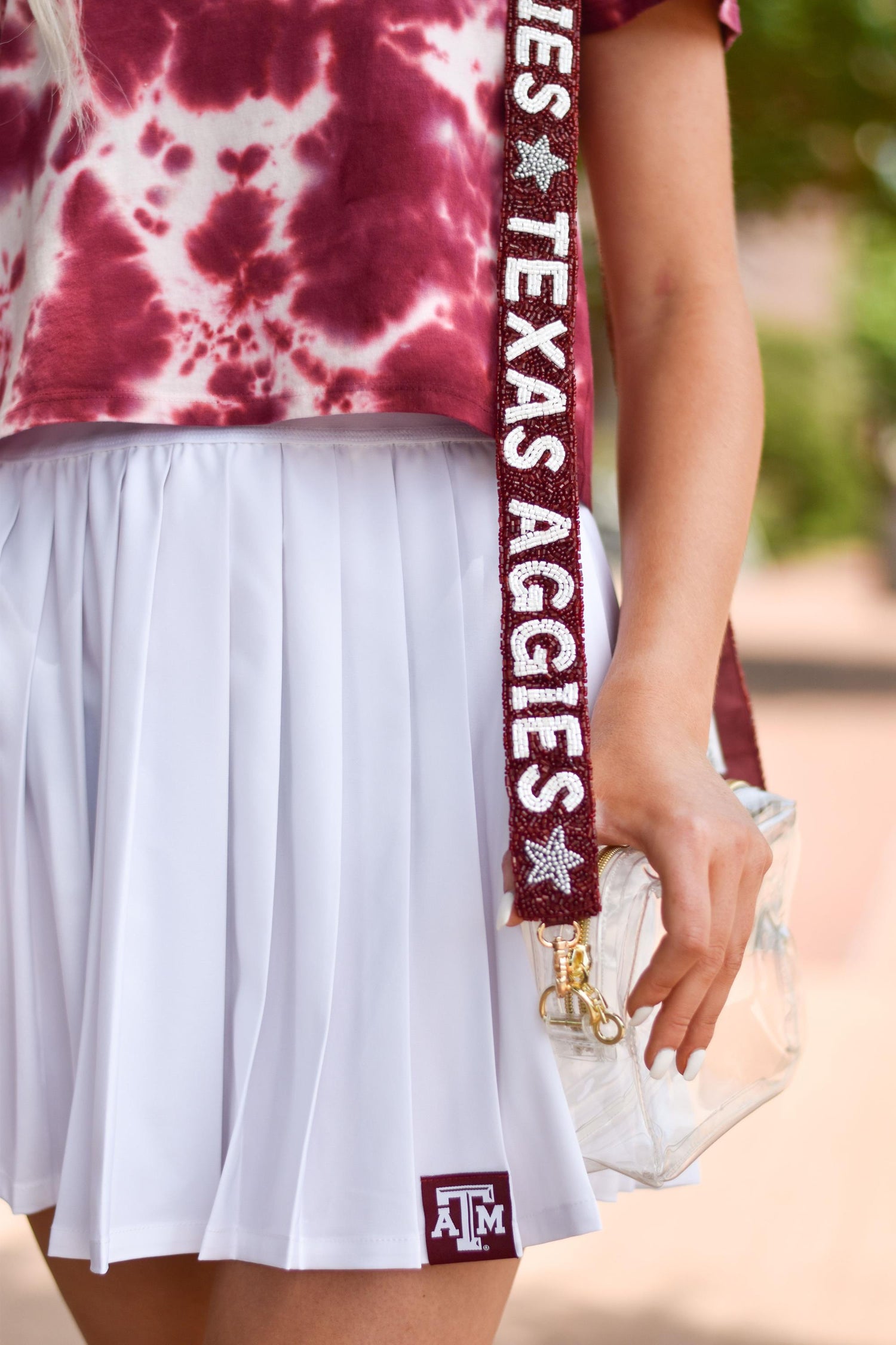 Texas Aggies Beaded Purse Strap