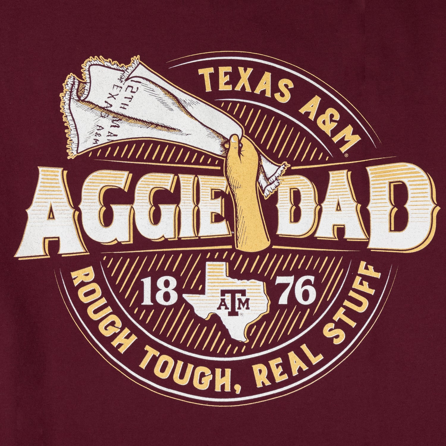 Texas A&M 12th Man Towel Aggie Dad T-Shirt