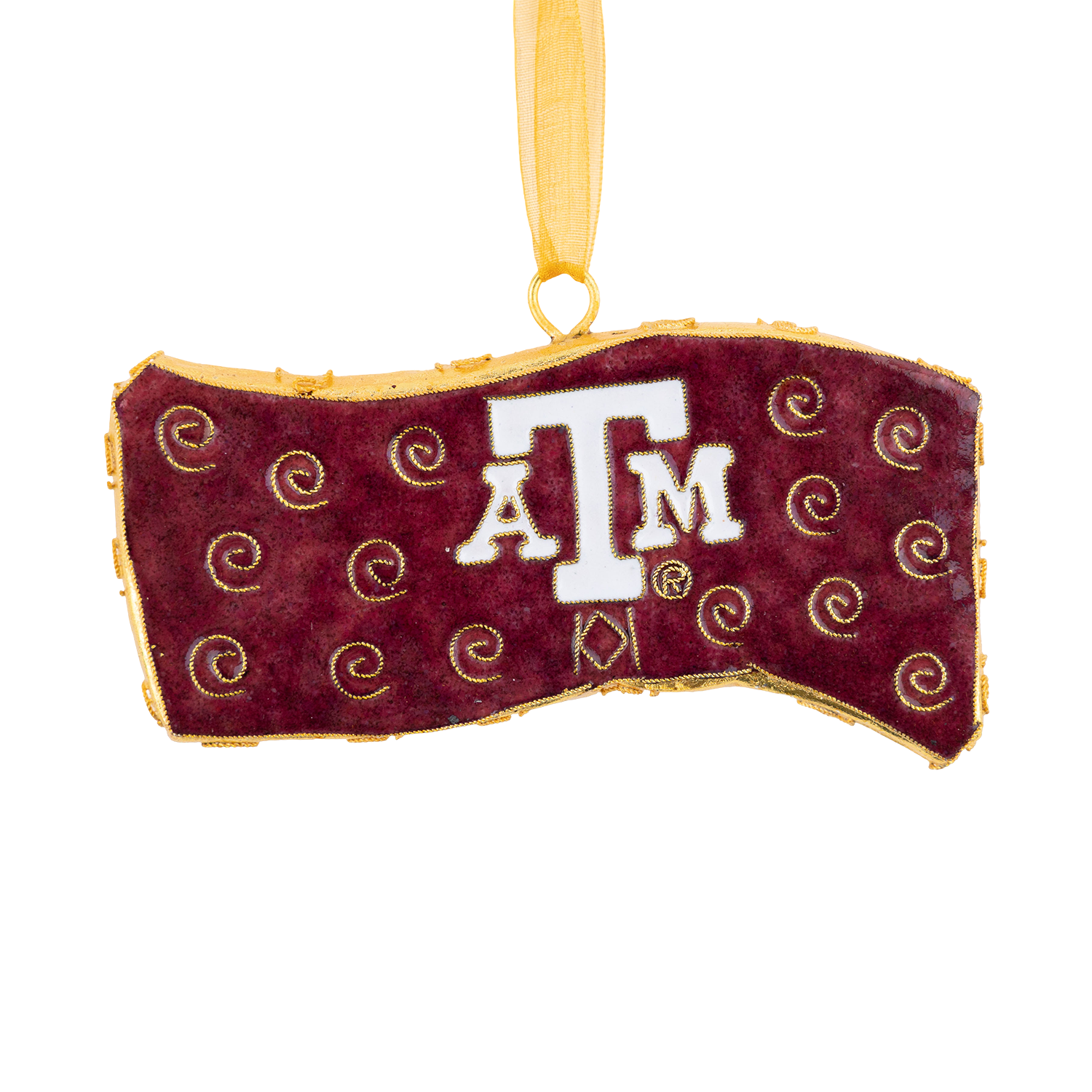 Texas A&M Kitty Keller Howdy Shaped Ornament