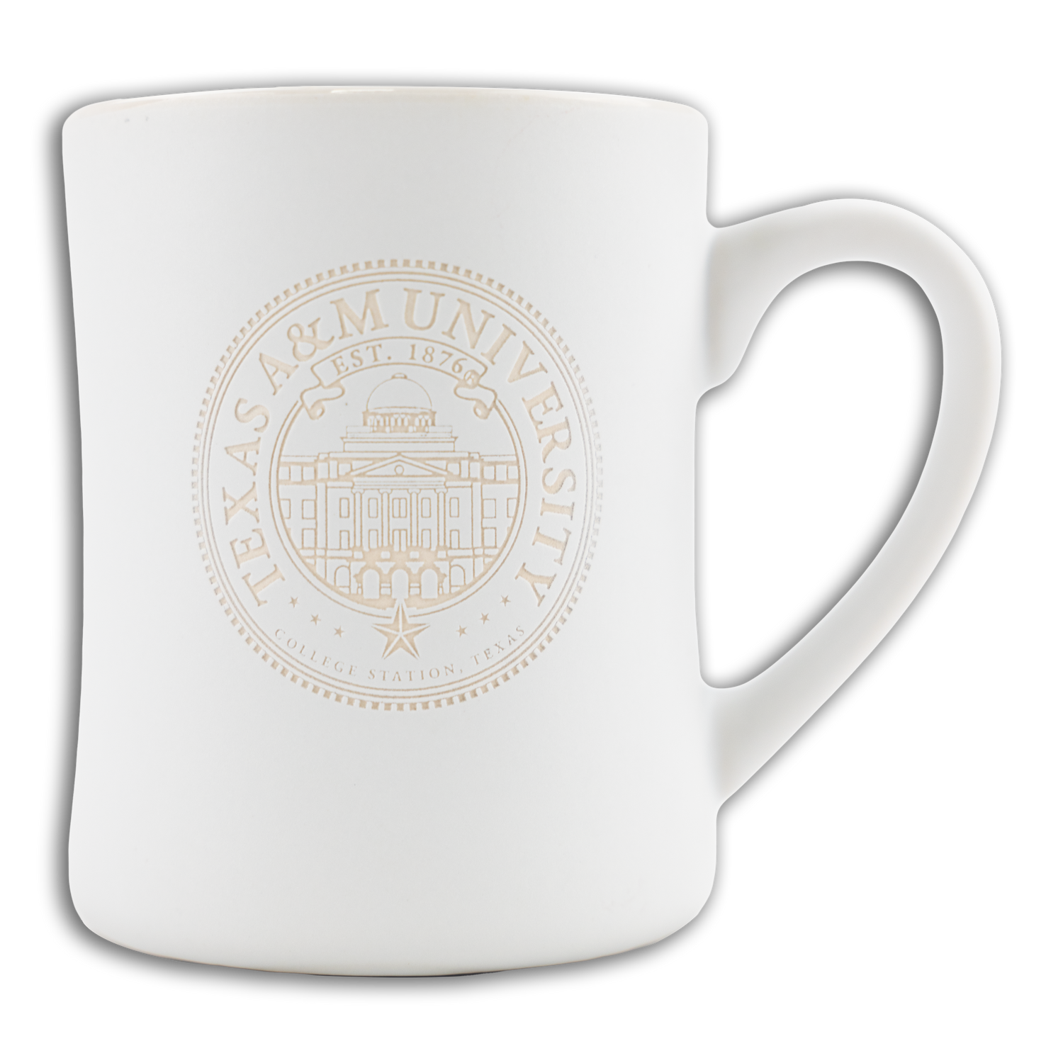 Texas A&M Academic Seal White Coffee Mug 14oz