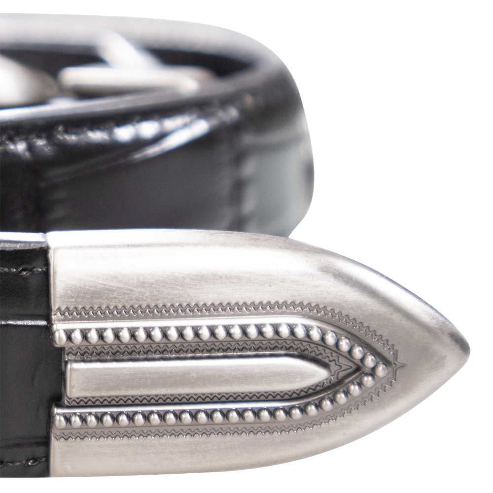 Texas A&M Zepplin Crocodile Concho Black Belt
