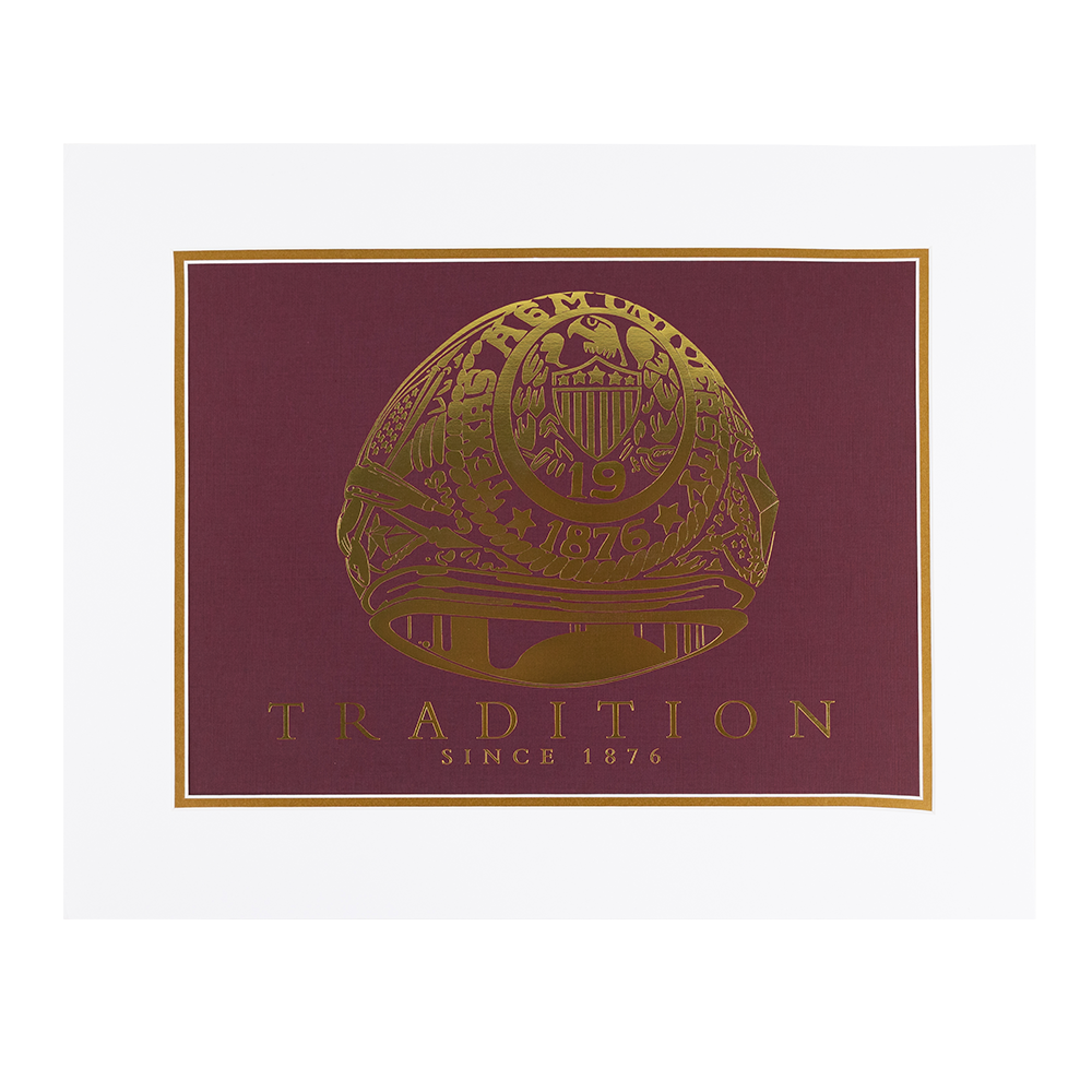 2019 Maroon Ring Print 12x18in