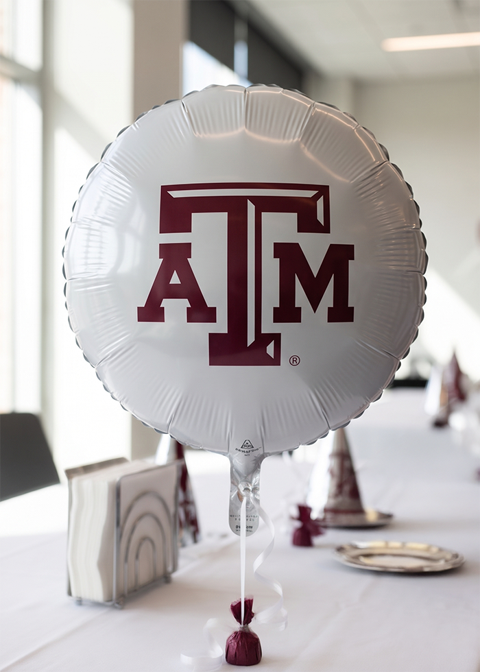 Texas A&M Jardine Foil Mylar Balloon - White