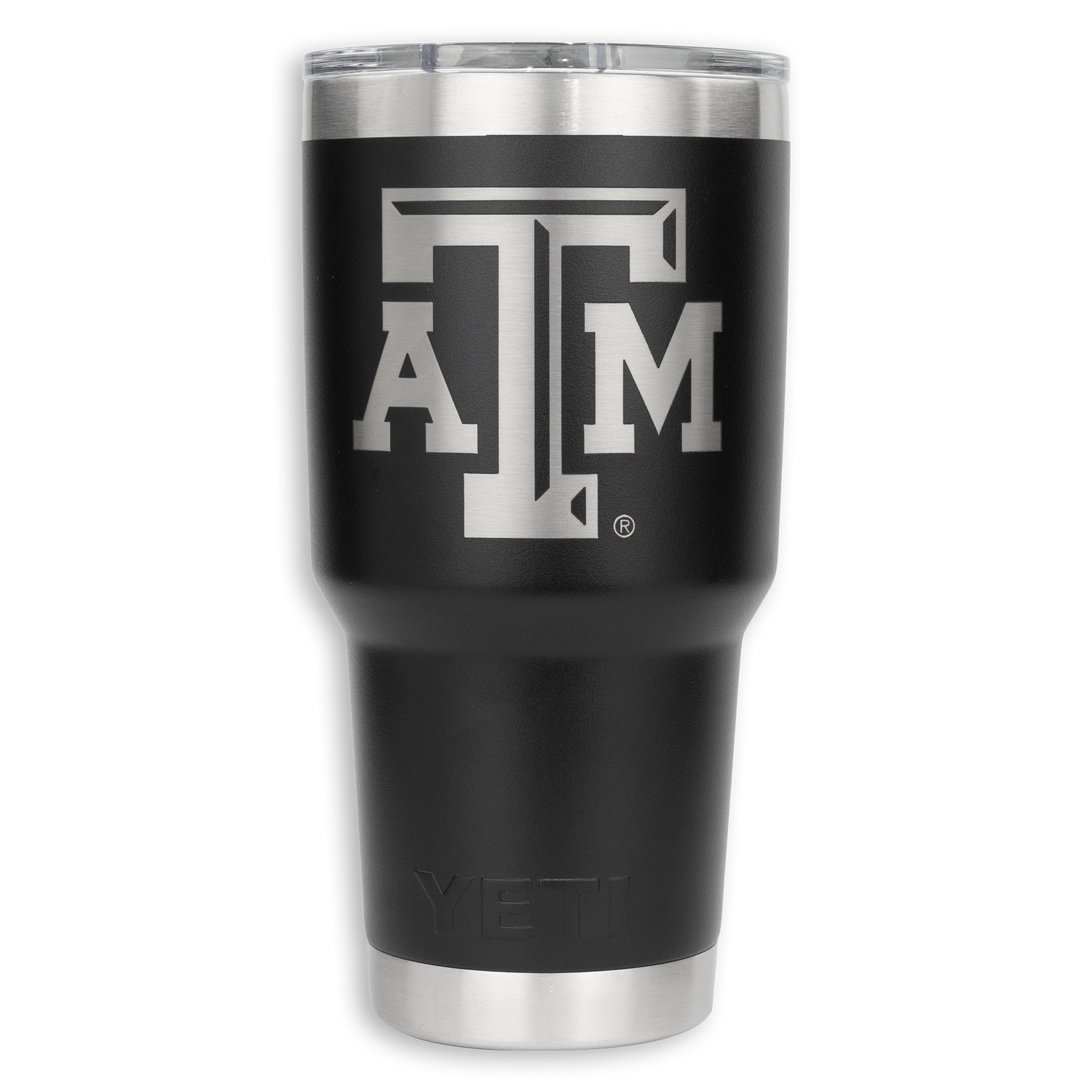 Texas A&M Yeti Black & Silver Tumbler 30Oz