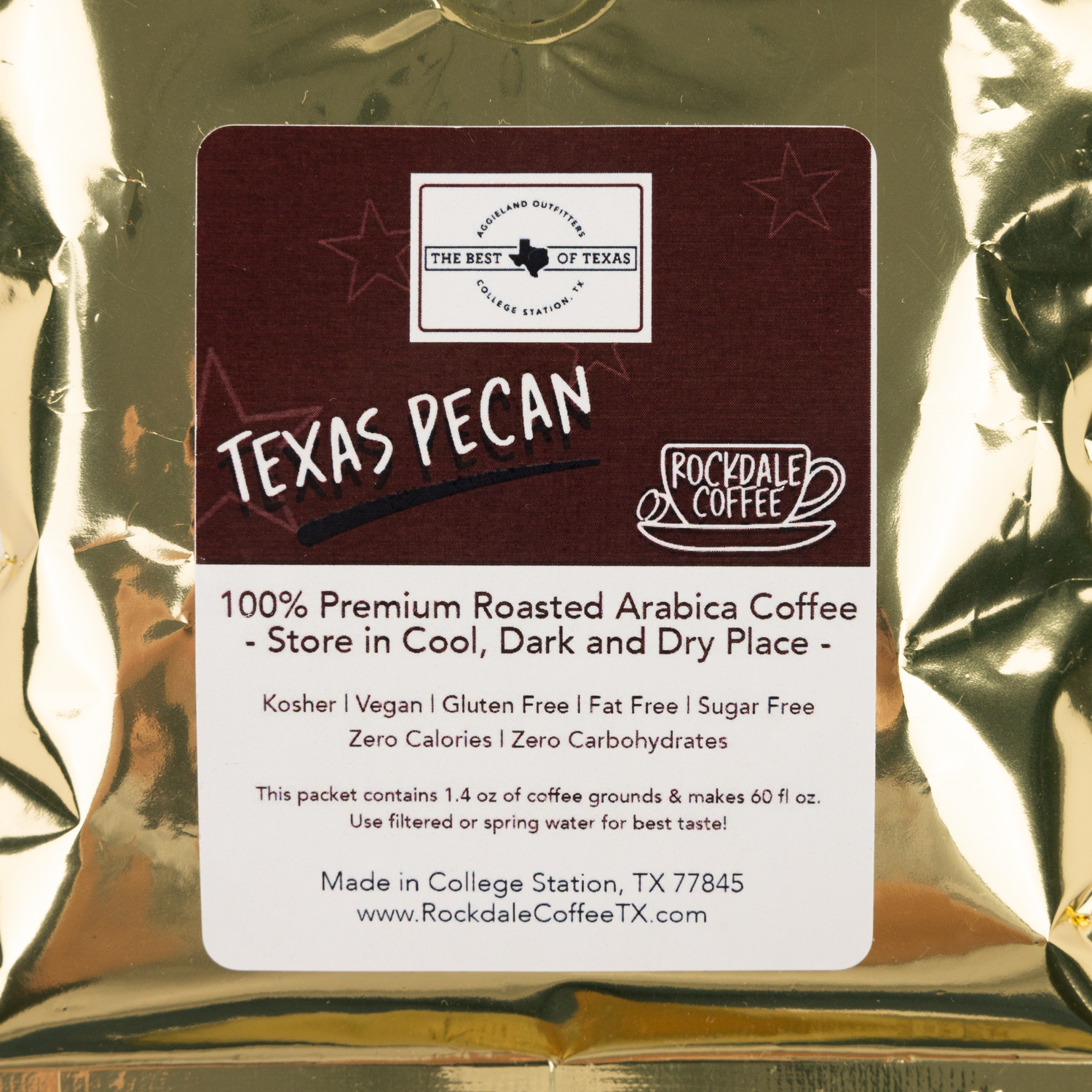 Rockdale Texas Pecan Coffee 1.4 Oz