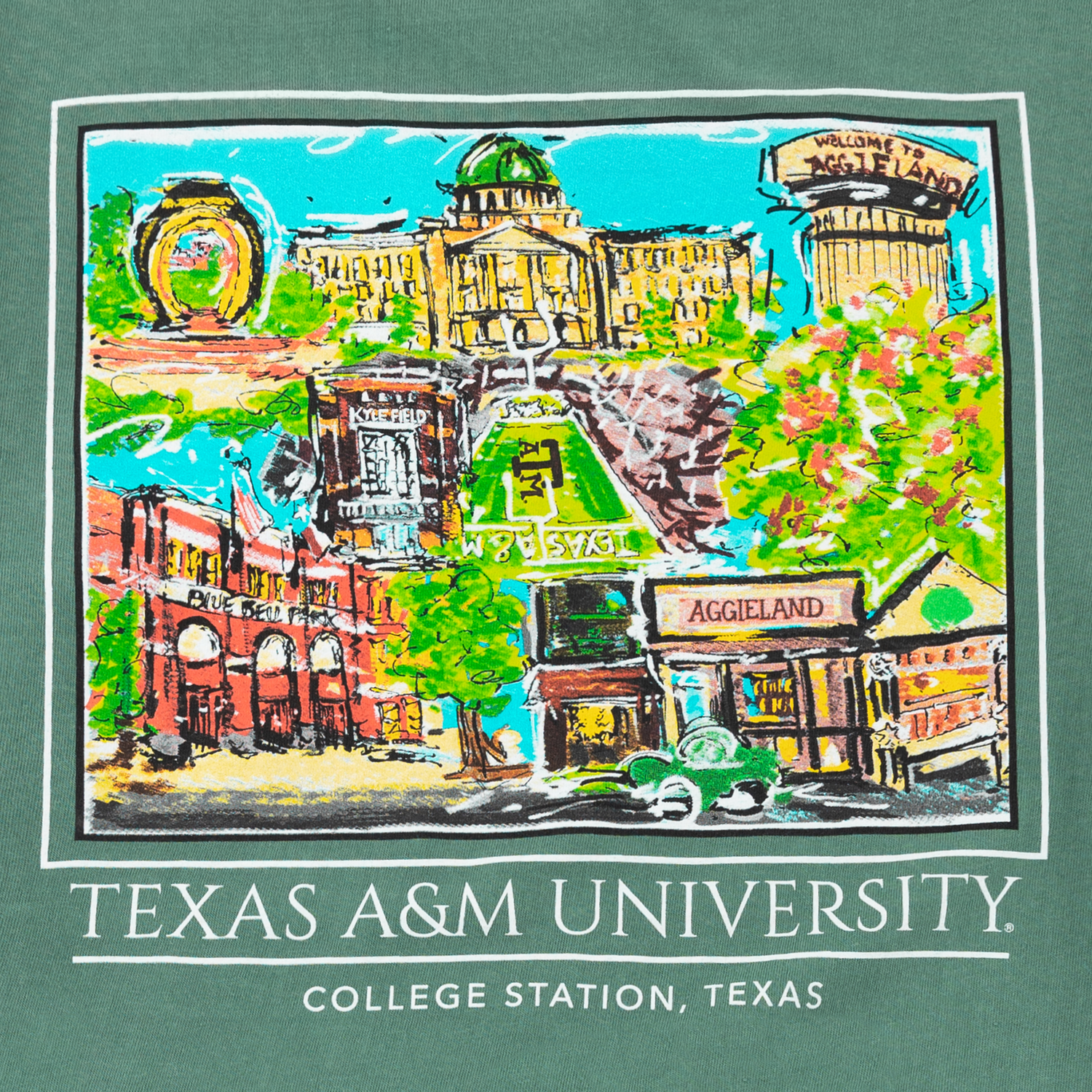 Texas A&M Aggieland Portrait T-Shirt