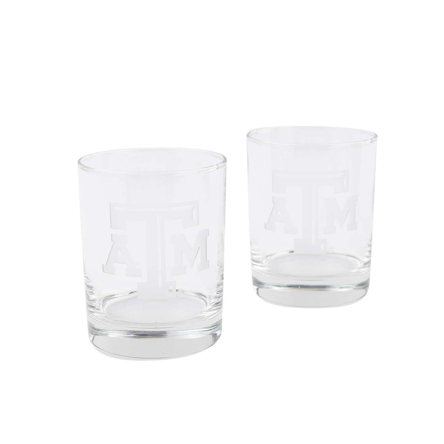 Texas A&M Campus Crystal Old Fashioned Set 14 Oz