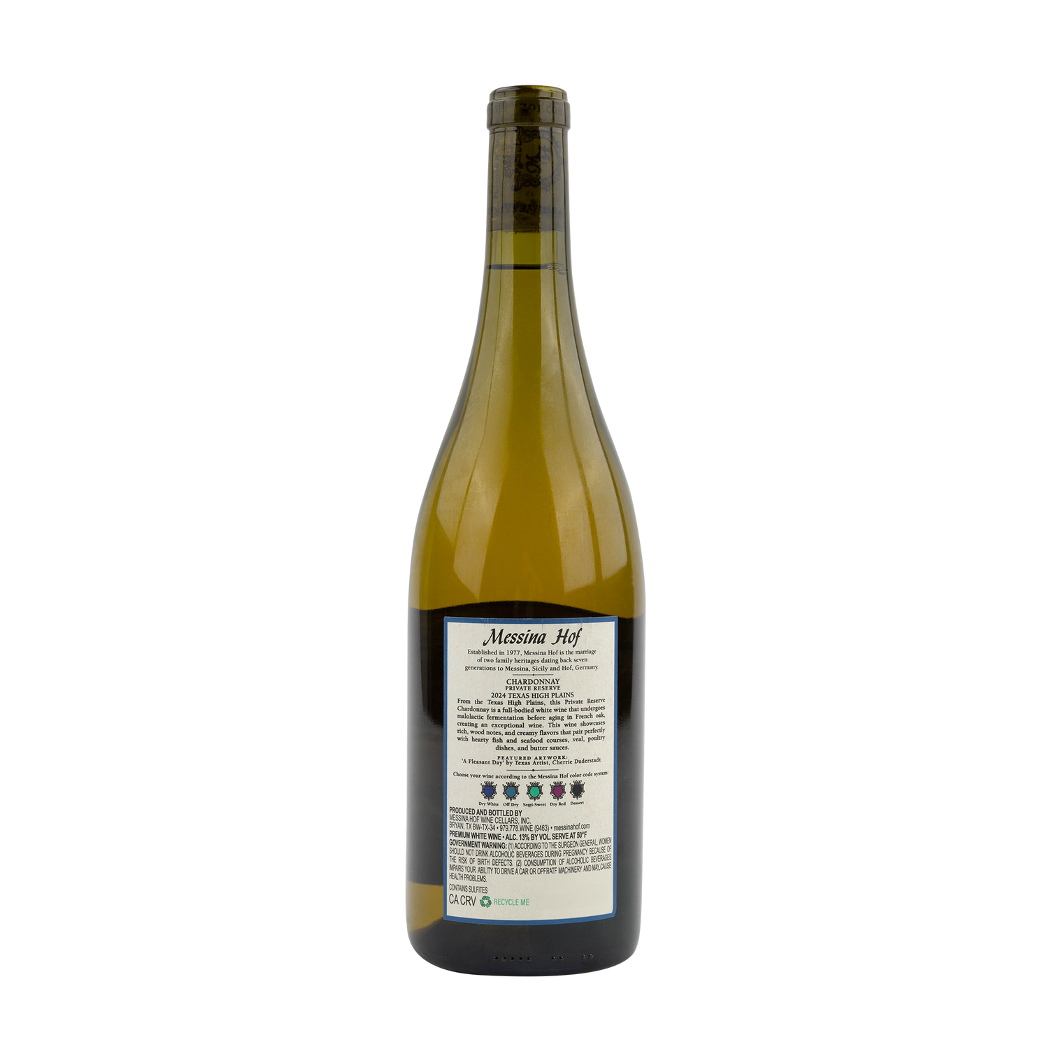 In Store Pickup Or Local Delivery Only: Messina Hof Chardonnay Premium