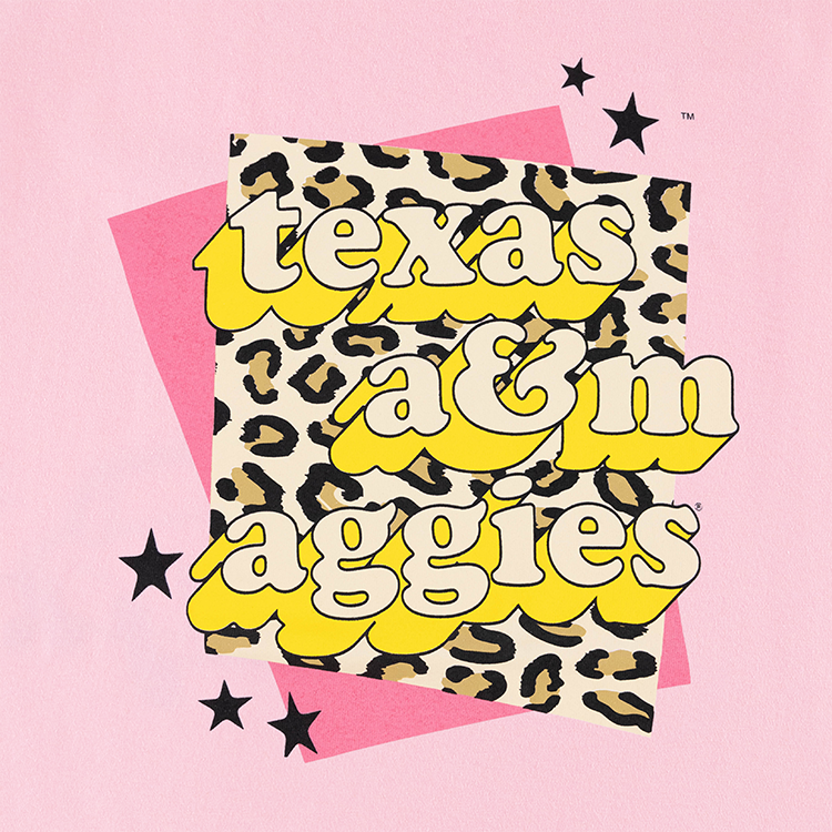 Texas A&M Youth Leopard Aggies T-Shirt - Pink