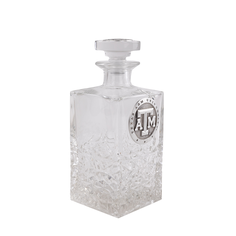 Texas A&M Heritage Square Decanter - Clear