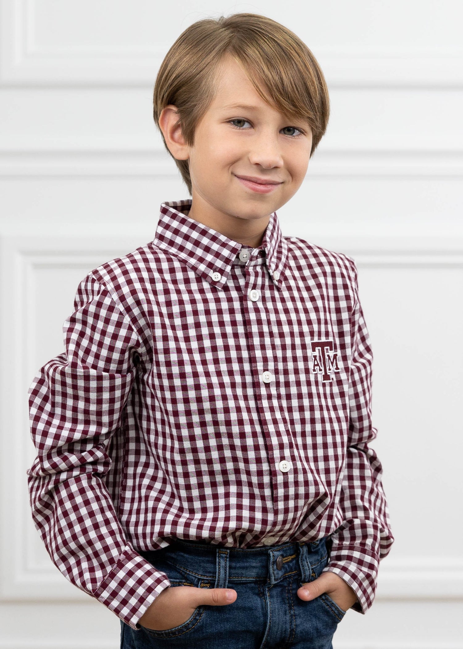 Texas A&M Toddler Lucas Button Down
