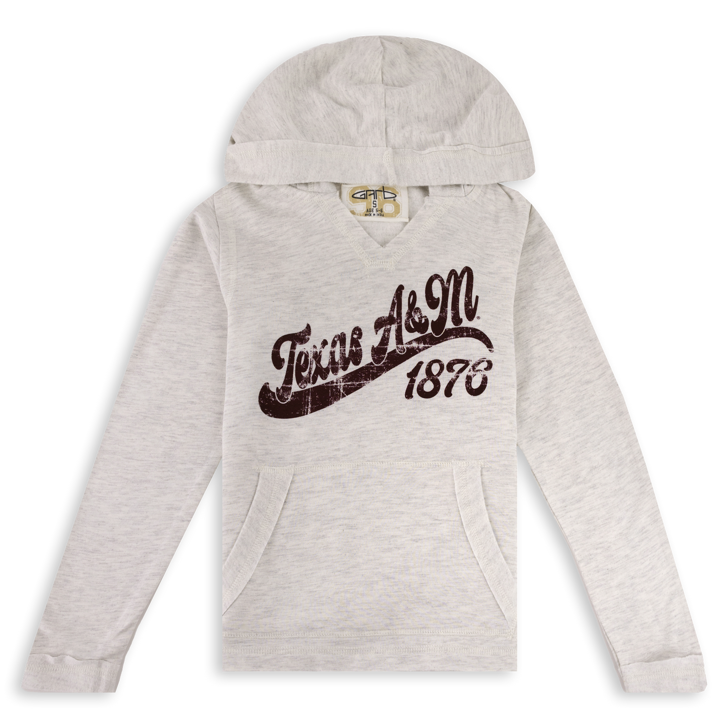 Texas A&M Youth Hadley Raw Edge Hoodie