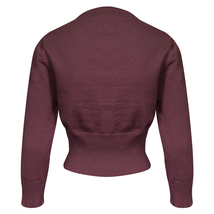 Maroon Milo Knit Crop Sweater
