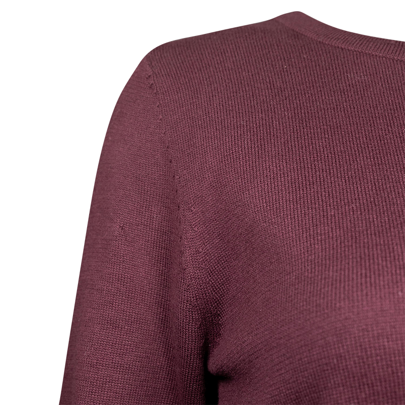 Maroon Milo Knit Crop Sweater