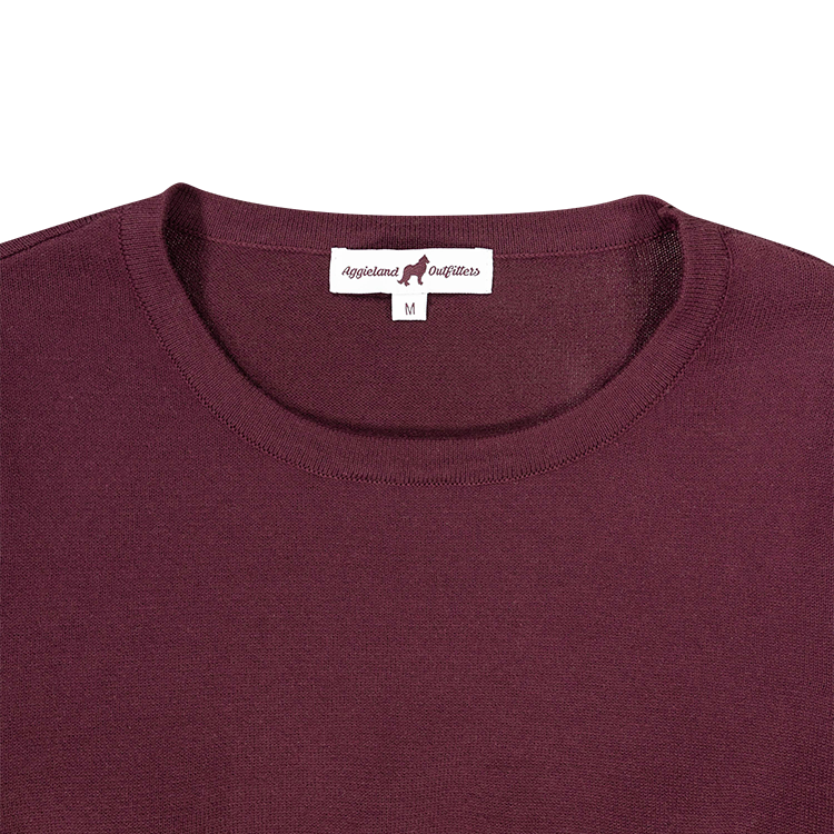 Maroon Milo Knit Crop Sweater