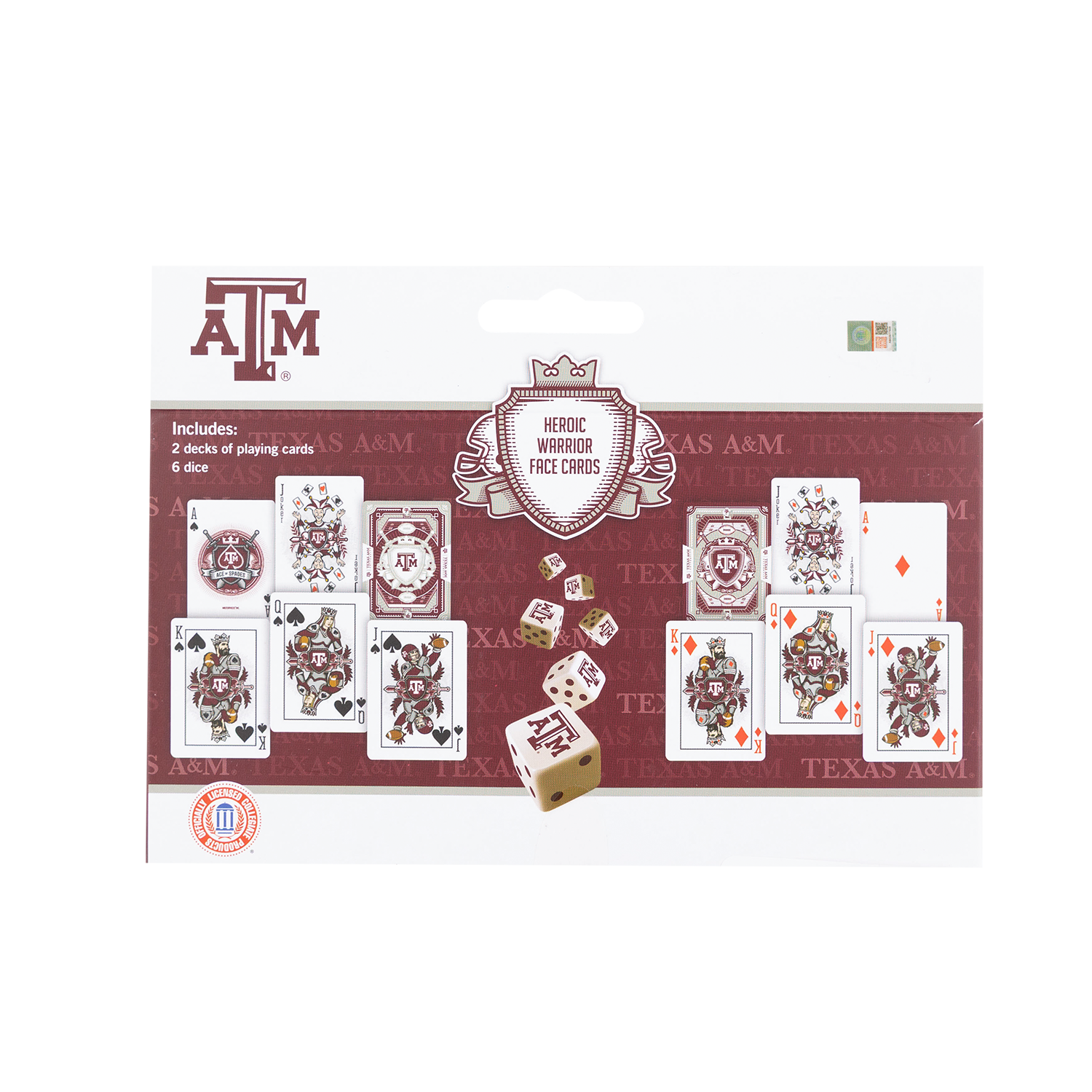 Texas A&M Playing Cards & Dice Set