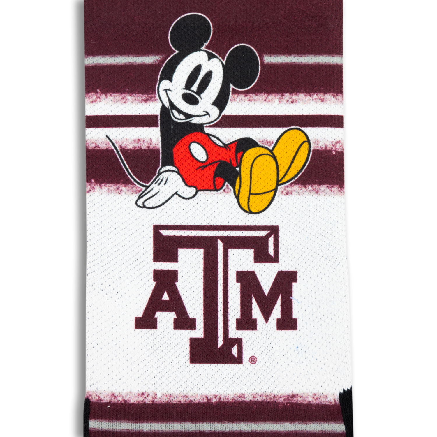 Texas A&M Rock 'Em Disney Maroon & White Stripe Socks