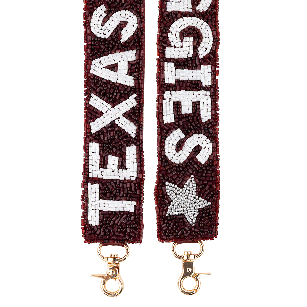 Texas Aggies Beaded Purse Strap