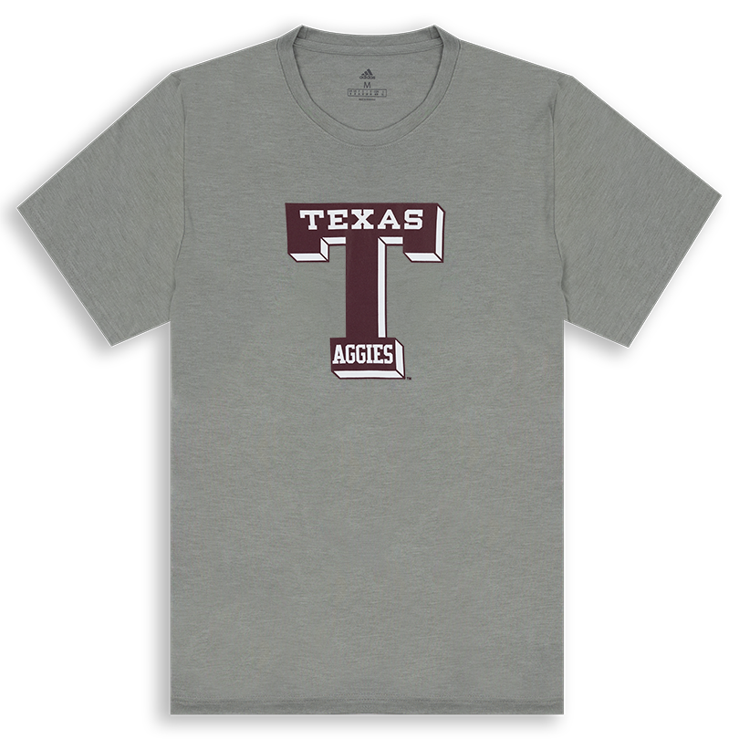 Texas Aggies Adidas Block T Blend Tee
