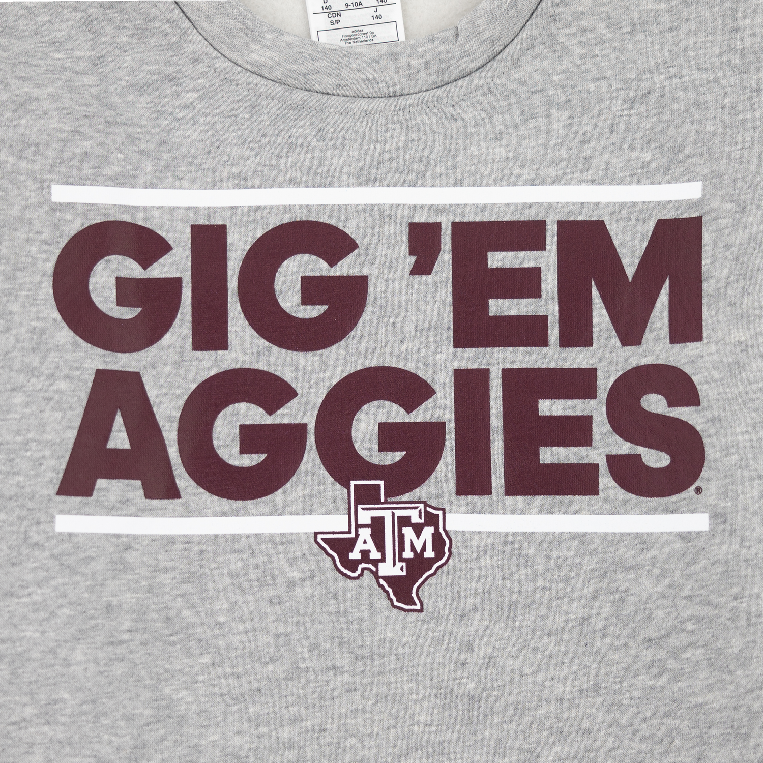 Texas A&M Youth Gig Em Aggies Fleece Crew