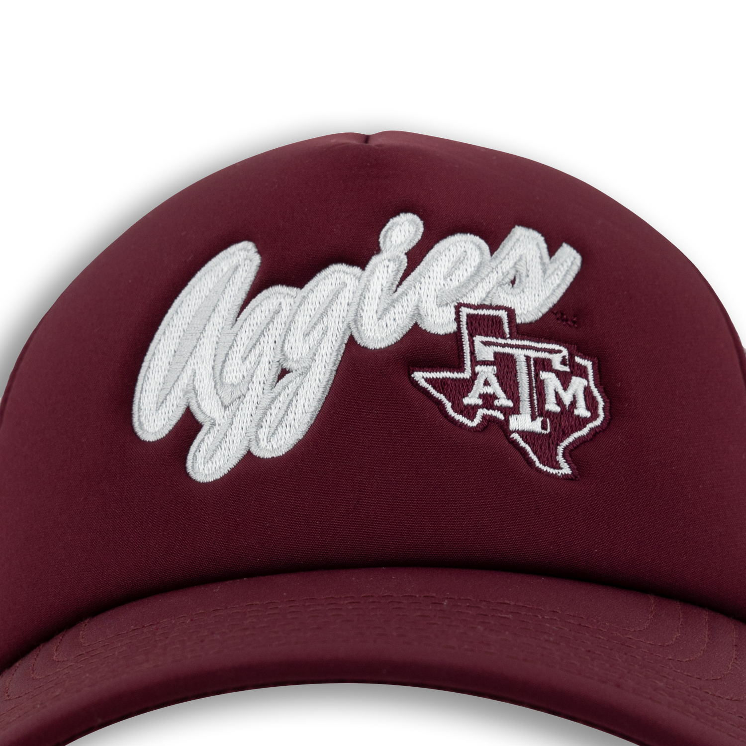 Texas A&M Adidas Aggies Script Lonestar Foam Trucker Hat