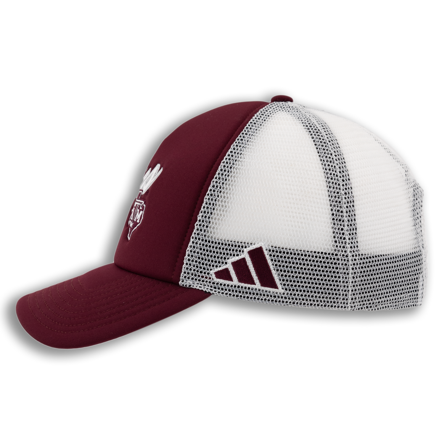 Texas A&M Adidas Aggies Script Lonestar Foam Trucker Hat