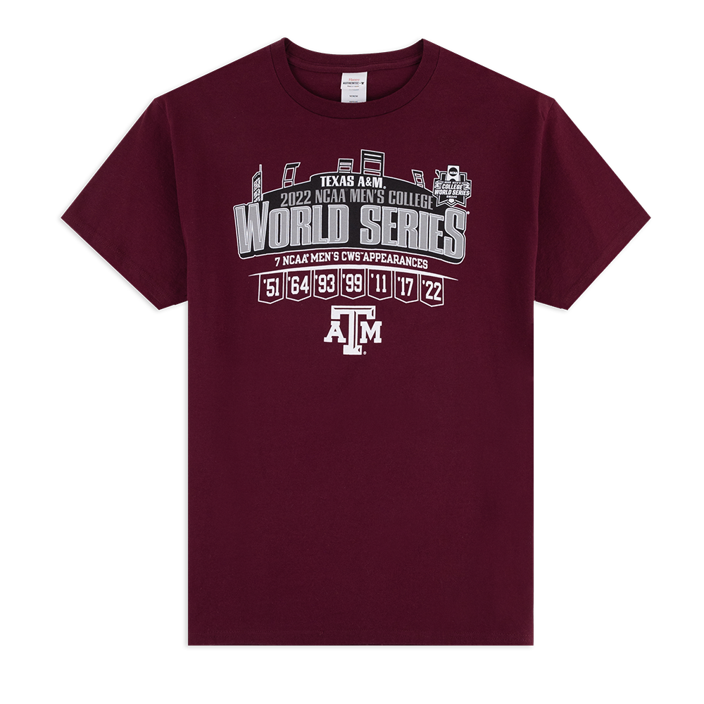 Texas A&M 2022 World Series Appearances T-Shirt